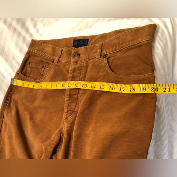 Boden Velour Velvet Trouser Pants Brown Buttonfly Womens Size 34 R - Picture 10 of 16